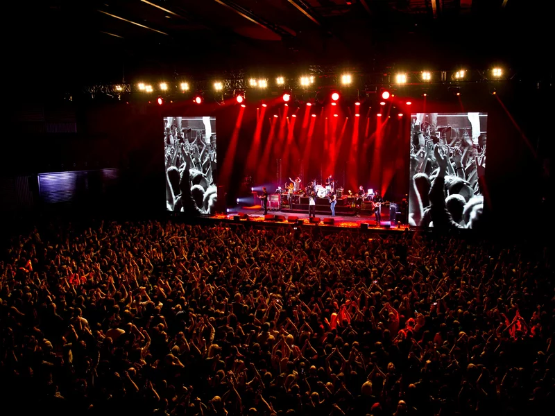 Stimmung in The Hall bei einem Konzert mit 5000 Gästen