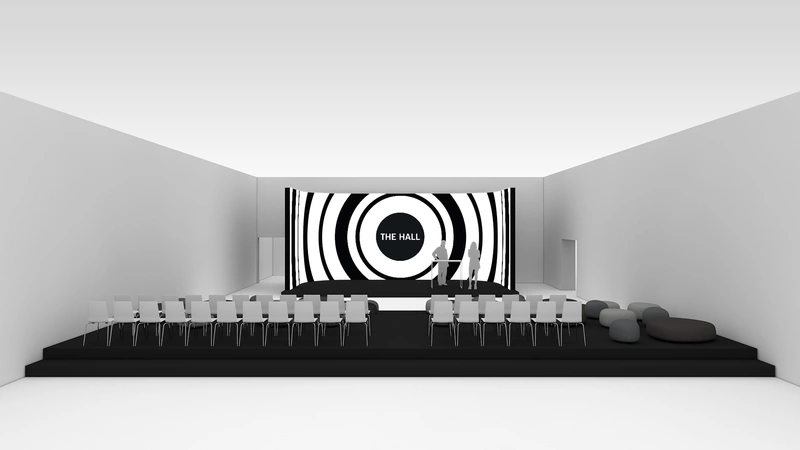 TV Studio THE HALL Sitzmöglichkeiten